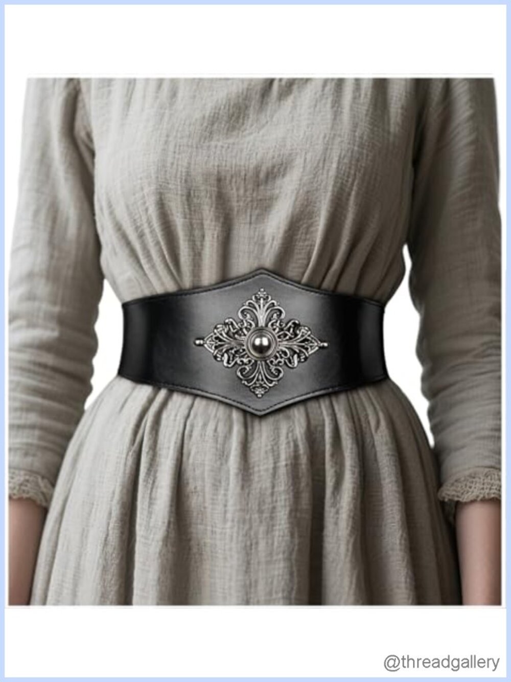 Faux Leather Renaissance Corset Belt Medieval Waist Cincher Viking LARP